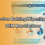 Rinse-free bathing wipes/sponge